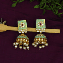 Meenakari Kundan Jhumki Earring 1149-5214