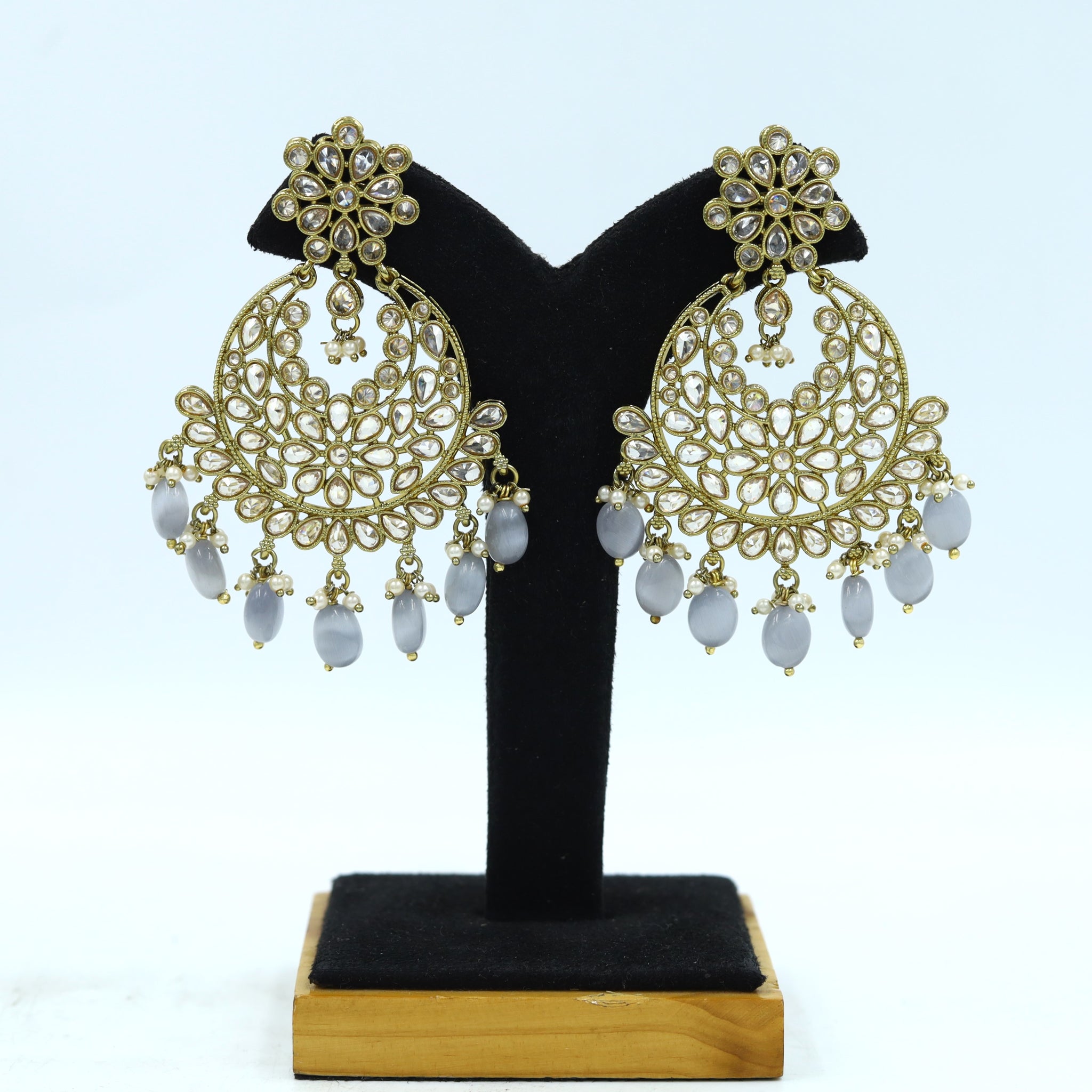 Gray Antique Earrings 7679-1303