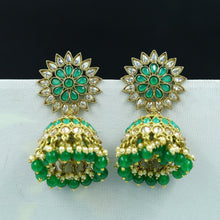 Green Antique Earrings 9603-4538