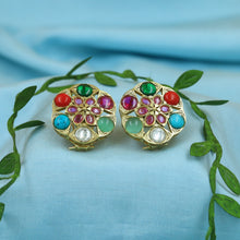 Sabya Inspired Multi Color Choker Kundan Necklace Set 20097-95