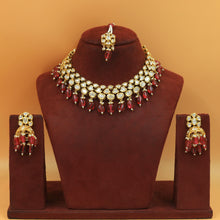 Ruby Kundan Necklace Set 16634-3781