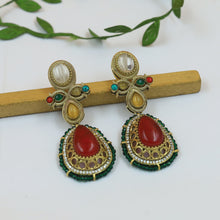 Sabya Inspired Multi Color Round Neck Kundan Necklace Set 20100-95