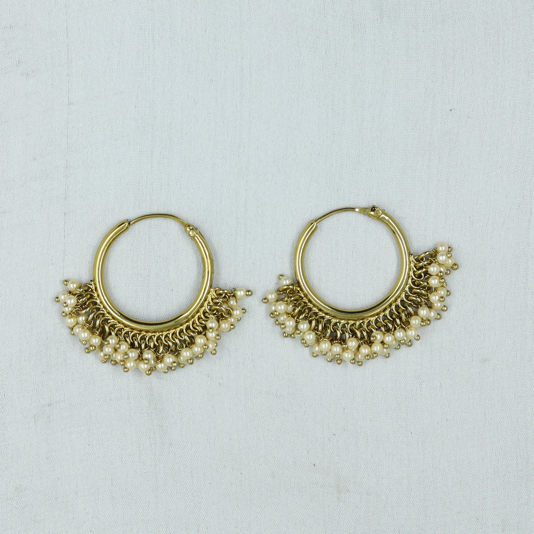 White Antique Earrings