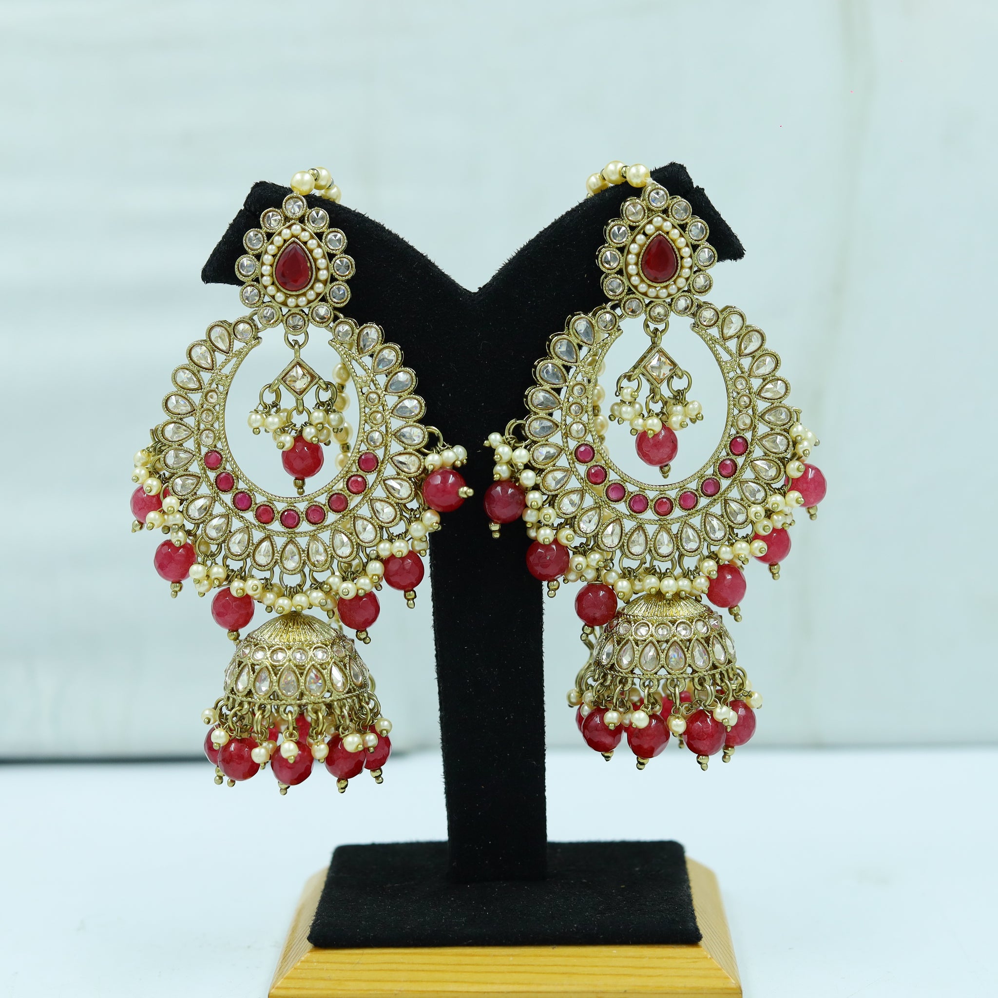 Chandbali Antique Earring Tika Set 6900-28