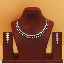 Round Neck Zircon/AD Necklace Set 19527-08