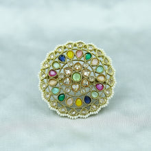 Antique Gold Finish Ring 4006-28