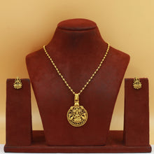 Antique Gold Plated Light Temple Pendant Set 10063-28