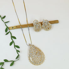 Gold Plated Zircon/AD Pendant Set 2539-6604