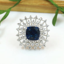 Silver Plated Zircon/AD Cocktail Ring 6741-69
