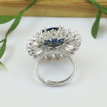 Silver Plated Zircon/AD Cocktail Ring 6741-69