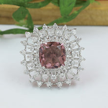 Silver Plated Zircon/AD Cocktail Ring 6741-69