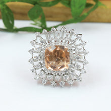 Silver Plated Zircon/AD Cocktail Ring 6741-69