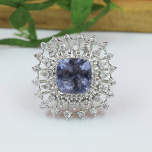 Silver Plated Zircon/AD Cocktail Ring 6741-69