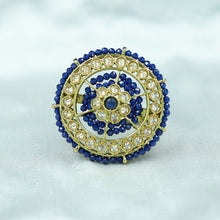 Antique Cocktail Adjustable Blue Ring 10084-5494