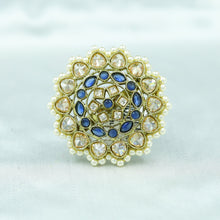 Antique Finish Cocktail Blue Ring 19842-7026