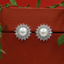Pearl Zircon/AD Stud Earring 18380-5562