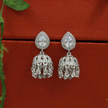 Silver Plated Zircon/AD Jhumki Earring 11314-7314