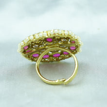 Antique Finish Cocktail Ruby Ring 19865-7049