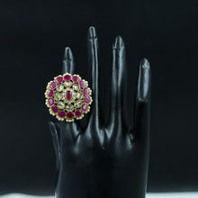 Antique Finish Cocktail Ruby Ring 19865-7049
