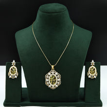 Rose Gold Zircon/AD Pendant Set 4948-9013