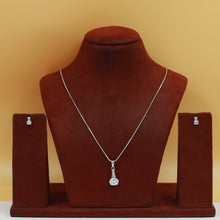Silver Plated Zircon/AD Pendant Set 2504-65