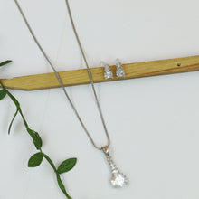 Silver Plated Zircon/AD Pendant Set 2504-65