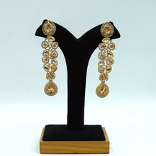 Champagne Color Zircon/AD Long Earring 1358-5423