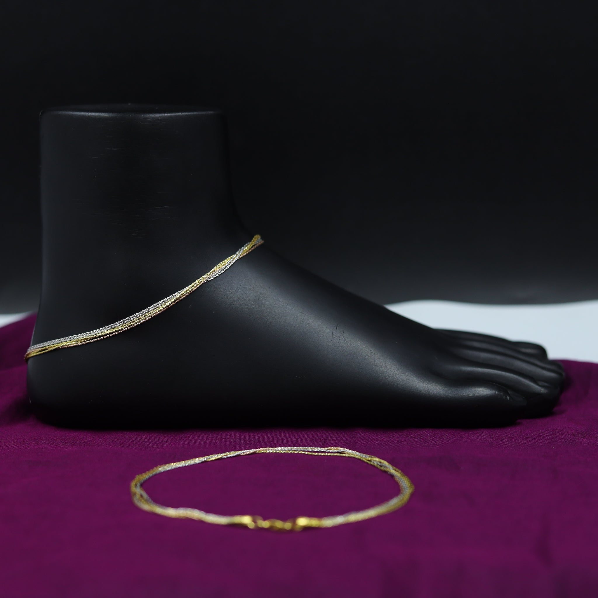 Pure 925 Hallmarked Silver Anklet 11729-22