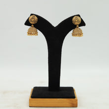 Antique Gold Double Line Beads Mala Necklace Set 15637-28