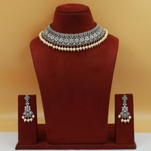 Rose Gold Zircon/AD Necklace Set