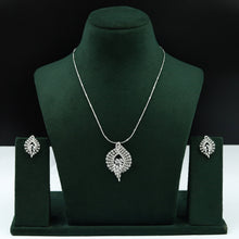 Silver Zircon/AD Pendant Set 4852-8917