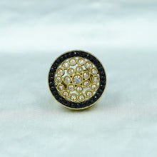 Antique Finish Adjustable Black Ring 11006-6858