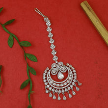 Silver Plated Zircon/AD Maang Tikka 12417-8854