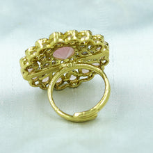 Cocktail Antique Gold Finish Ring3999-28