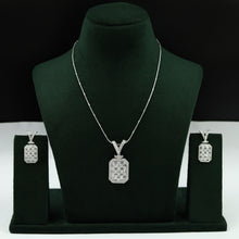 Silver Zircon/AD Pendant Set 6612-1225