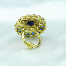 Cocktail Antique Gold Finish Ring3999-28