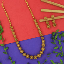 Gold Pearl Necklace Set 3878-36146