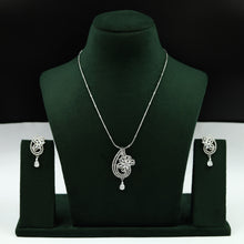 Silver Zircon/AD Pendant Set 6600-1225