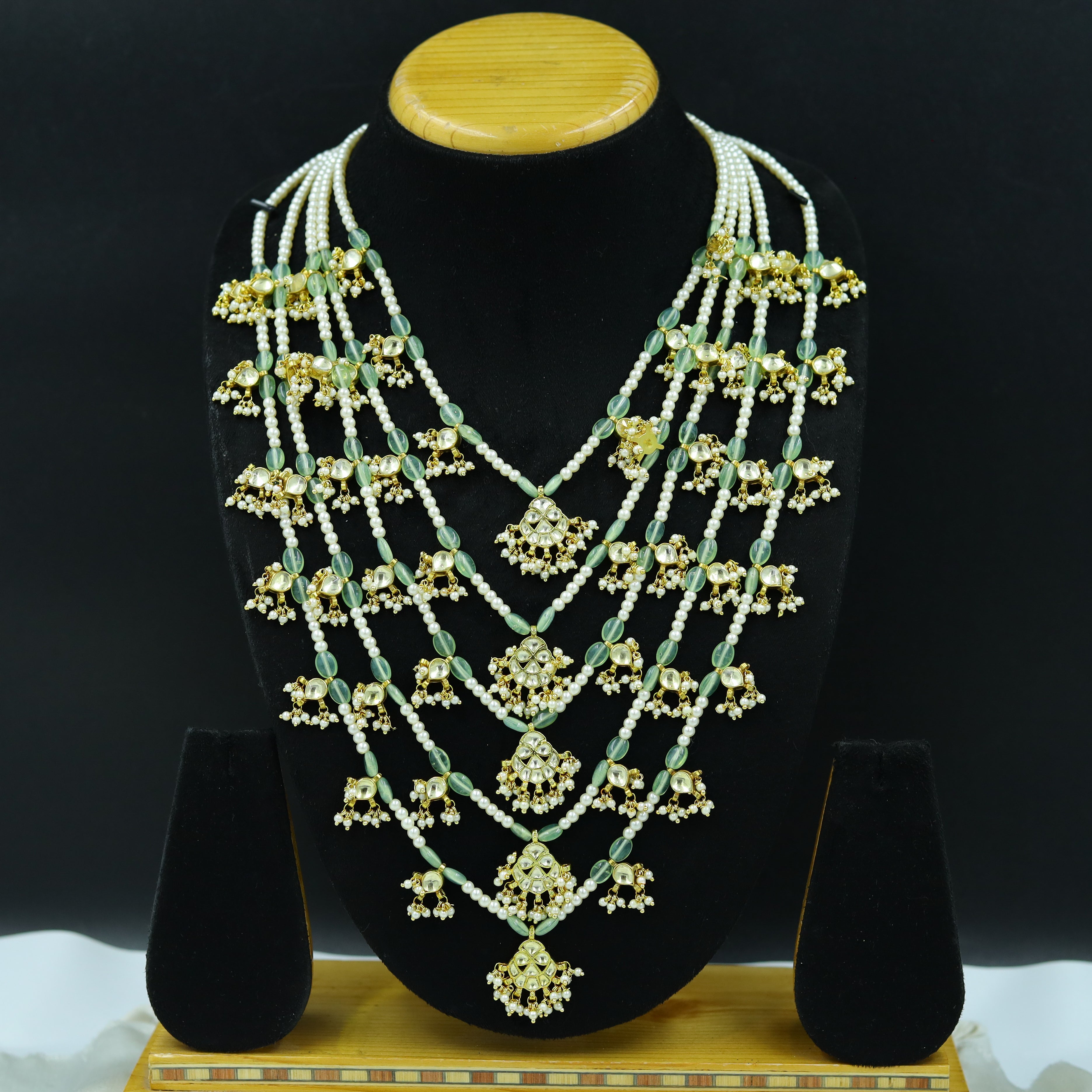 Layered pearl hotsell necklace costume jewelry