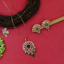 Stylish Zircon/AD Pendant Set 20467-31