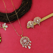Stylish Zircon/AD Pendant Set 20467-31