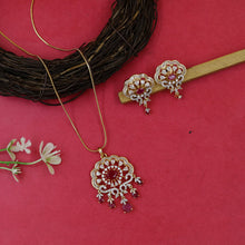 Stylish Zircon/AD Pendant Set 20467-31