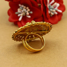 Antique Gold Finish Adjustable Ring 7105-1