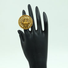 Antique Gold Finish Adjustable Ring 7105-1