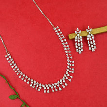 Round Neck Zircon/AD Necklace Set 20215-08