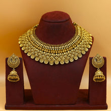 Round Neck Gold Look Necklace Set 3657-28