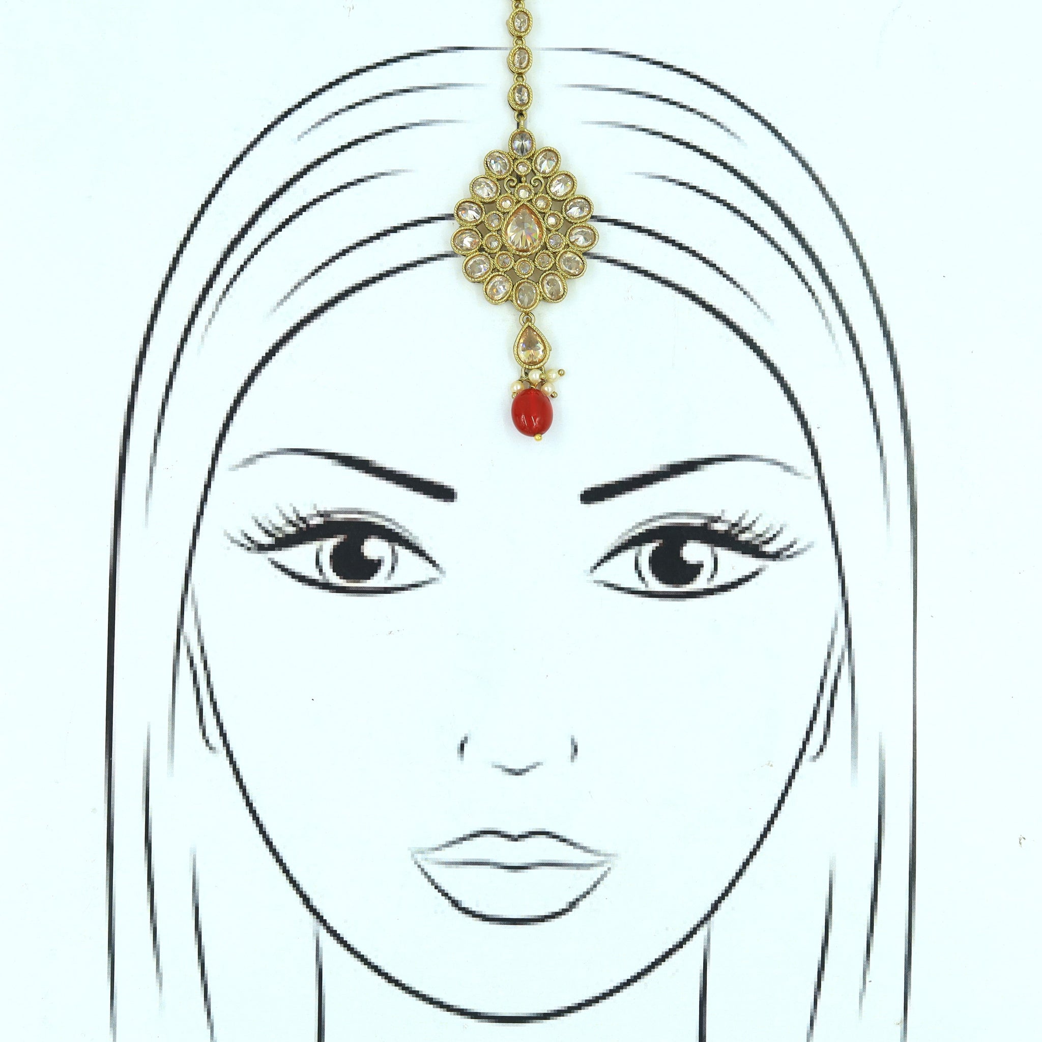 Ruby Maang Tikka 3094-7159