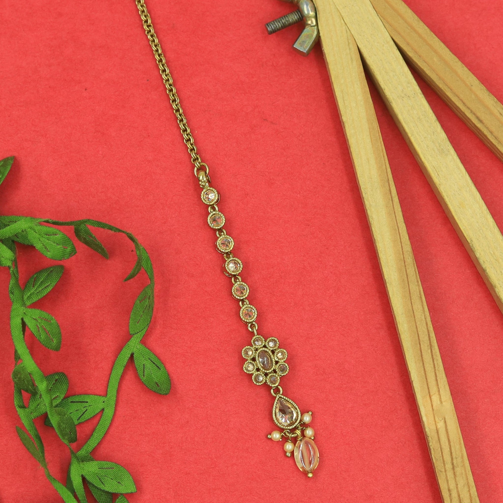 Peach Maang Tikka 3087-7152