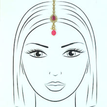Antique Ruby Maang Tikka 10090-5421