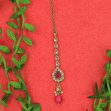 Antique Ruby Maang Tikka 10090-5421